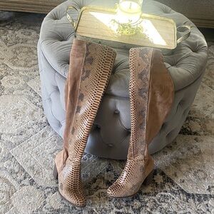 Snakeskin Patterned over the knee